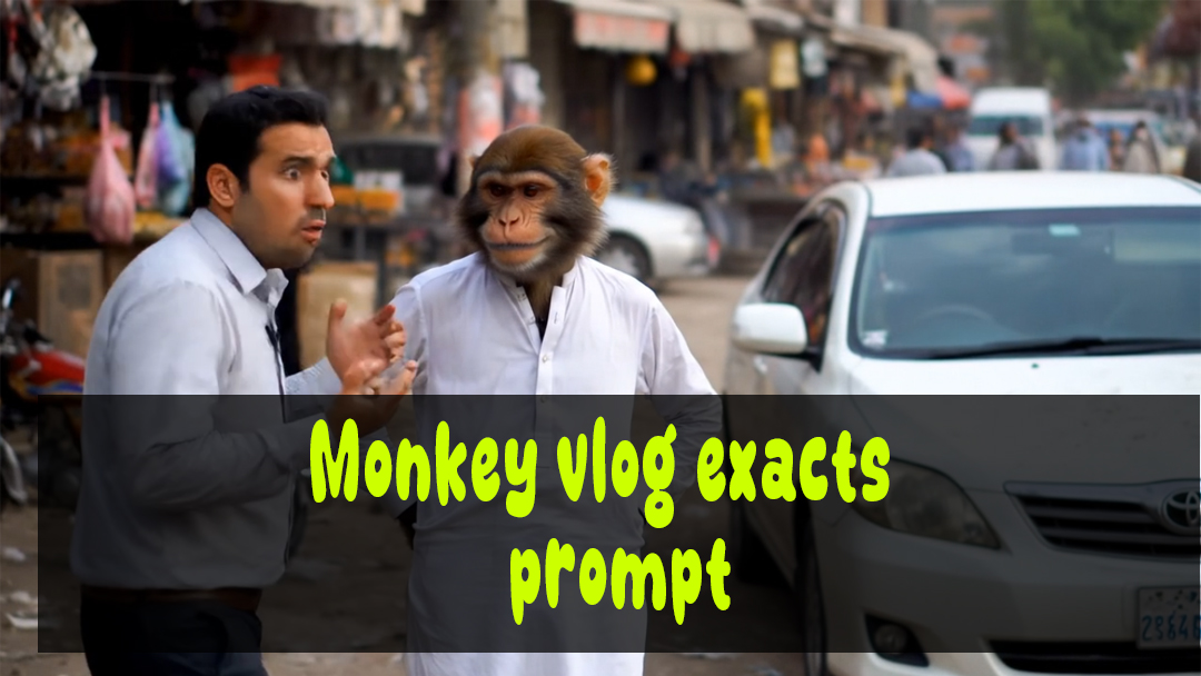 Bander Reporter in Pakistani Car Market – Monkey vlog prompts